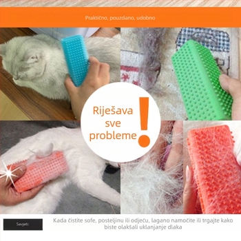 Hartley silikonska četka za uklanjanje dlaka, čistač mačje dlake, češalj za mačju dlaku, češalj za pse, čišćenje kućnih ljubimaca, uklanjanje ljepljivih dlaka