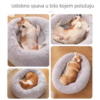 Gnijezdo za mačke Kennel, Četiri godišnja doba, Univerzalna zimska topla plišana prostirka za spavanje za mačke, Medo, Veliki, Srednji, Mali, Psi, Oprema za kućne ljubimce