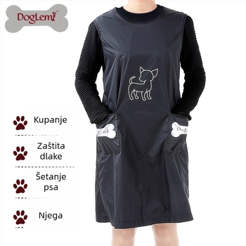 Vanjska trgovina, vruća prodaja odjeće za kućne ljubimce, kozmetičarke, profesionalne radne odjeće, vodootporne, neljepljive, krznene, prozračne pregače za pranje
