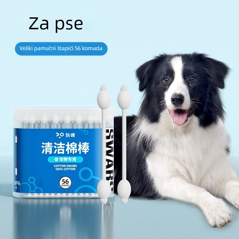 Štapići za čišćenje ušiju kućnih ljubimaca 110 komada, pseći ušni vosak, miris uha, eterično ulje, štapići za čišćenje ušiju za mačke, tekućina za čišćenje ušiju, tekućina za pranje ušiju