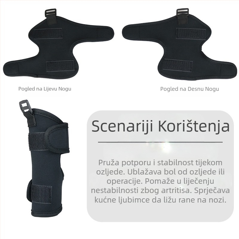 Amazon Novi pokrov za koljenski zglob kućnih ljubimaca, pokrov za fiksaciju prijeloma za ozlijeđenog psa, putno pomagalo sa štitnikom za noge, pokrov za noge protiv lizanja