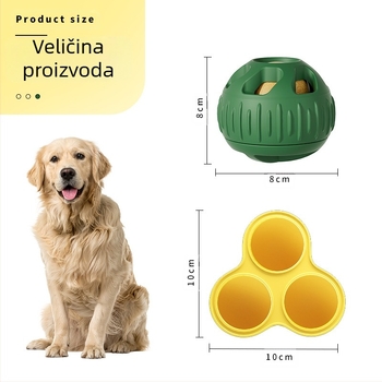 Nova silikon kuglica za kućne ljubimce s dozačem poslastica, igračka za zubanje za pse i silikonasti štapić za grickanje
