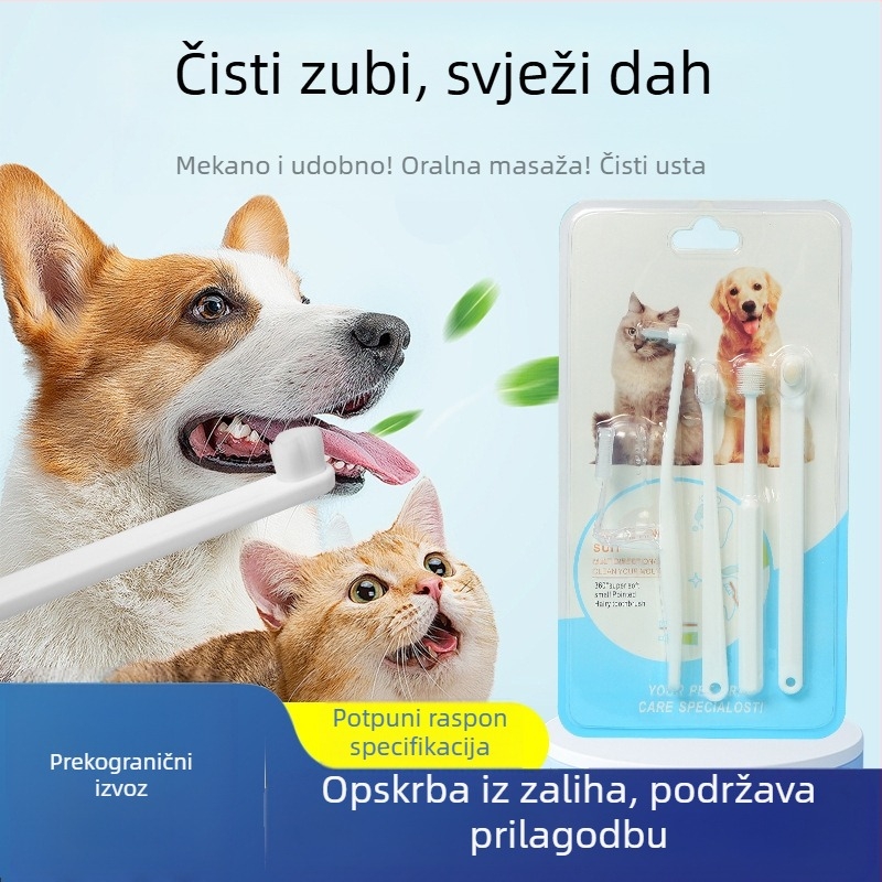 Čišćenje zubi za mačke preko granica Čišćenje zubi za kućne ljubimce Set četkica za prste Set četkica za zube za pse Četkanje zadaha Četkica za zube za čišćenje zubnog kamenca