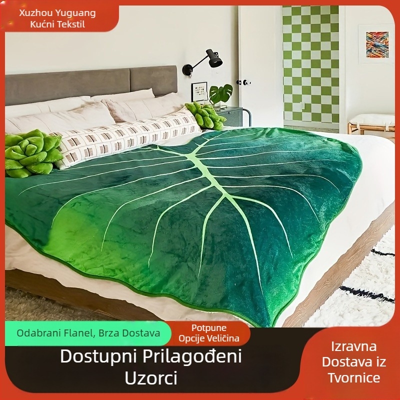Tvornica veleprodaje kreativnih listova višenamjenska deka za kauč zadebljana deka poklon deka topla flanelska deka s flis podstavom