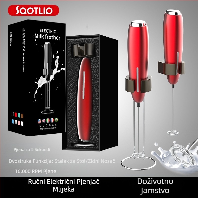 Novi pjenilica za mlijeko, pjenilica za kavu, kućanski električni pjenilica za mlijeko, blender za mlijeko, ručni pjenilica za jaja, pjenilica za mlijeko