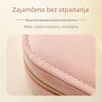 Prekogranična kutija za nakit od baršuna, luksuzna, dvoslojna, velikog kapaciteta, naušnice, prstenje, ogrlica, kutija za nakit, ručna kutija za nakit