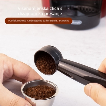Pogodno za Nestle aparat za kavu u kapsulama, može se reciklirati, kava od 20 ml, dvostrana žličica s dugom ručkom, žličica za kavu u prahu