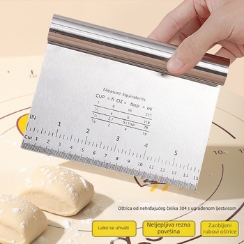 Rezač rezanaca od nehrđajućeg čelika s vagom, strugačem za kobasice u prahu, rezač brašna, kuhinjski alat za artefakte, Amazon, vruća rasprodaja