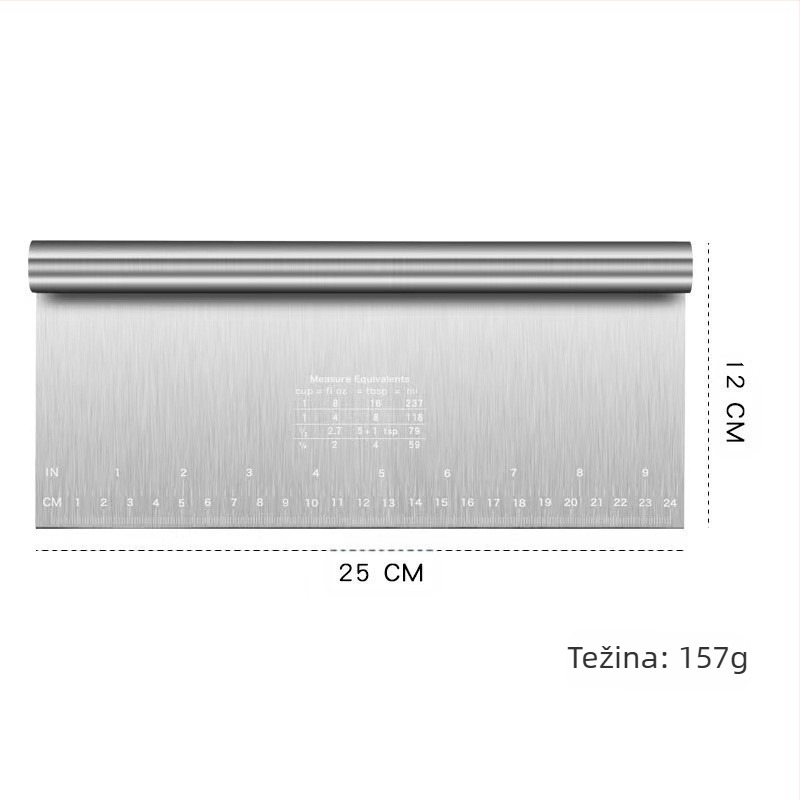 Rezač rezanaca od nehrđajućeg čelika s vagom, strugačem za kobasice u prahu, rezač brašna, kuhinjski alat za artefakte, Amazon, vruća rasprodaja