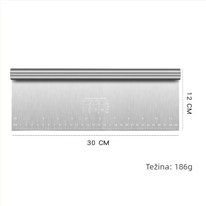 Rezač rezanaca od nehrđajućeg čelika s vagom, strugačem za kobasice u prahu, rezač brašna, kuhinjski alat za artefakte, Amazon, vruća rasprodaja