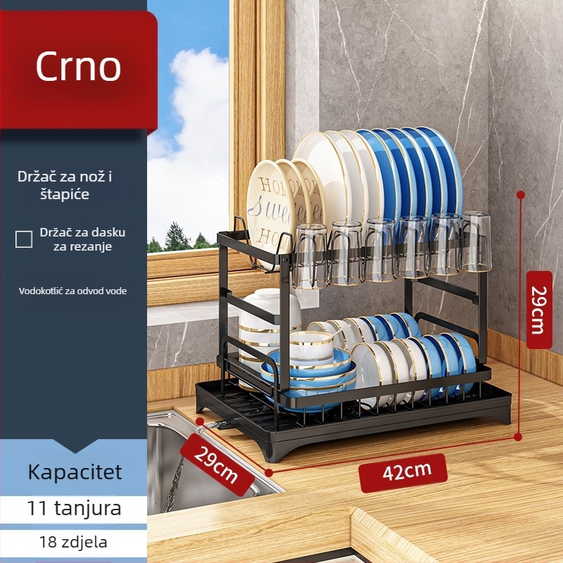 Prekogranični stalak za odvod u kuhinji, stalak za zdjele i posuđe, stalak za zdjele i posuđe, stalak za kućanstvo, stalak za zdjele i štapiće za jelo, polica za noževe i vilice, stolna polica za sušenje zdjela