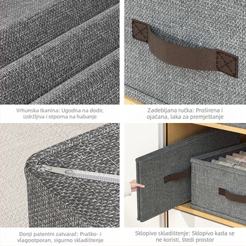 Kutija za pohranu, pretinac za odjeću, kućanstvo, donje rublje, organizacija, višenamjenska ladica, tri u jednom, donje rublje, pohrana čarapa, artefakt