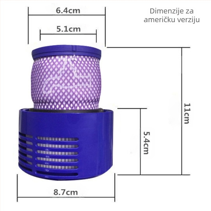 Pogodno za Dyson dodatke za usisavače V6V7V8V10V11V11V12V15 DC38 prednji i stražnji filterski element filtera
