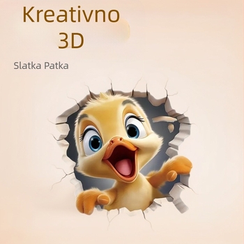 Kreativne slatke naljepnice za WC s patkama, prekogranične eksplozije, naljepnice za zid, pozadina, ukrasni uzorci za zid