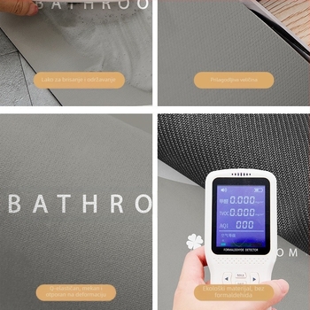 Zakrivljena prostirka za kupaonicu, WC, neklizajuća, snažno upijajuća, tepih za tuširanje, lepezasta, poluokrugla, dijatomejska blatna prostirka za stopala, brzosušeća