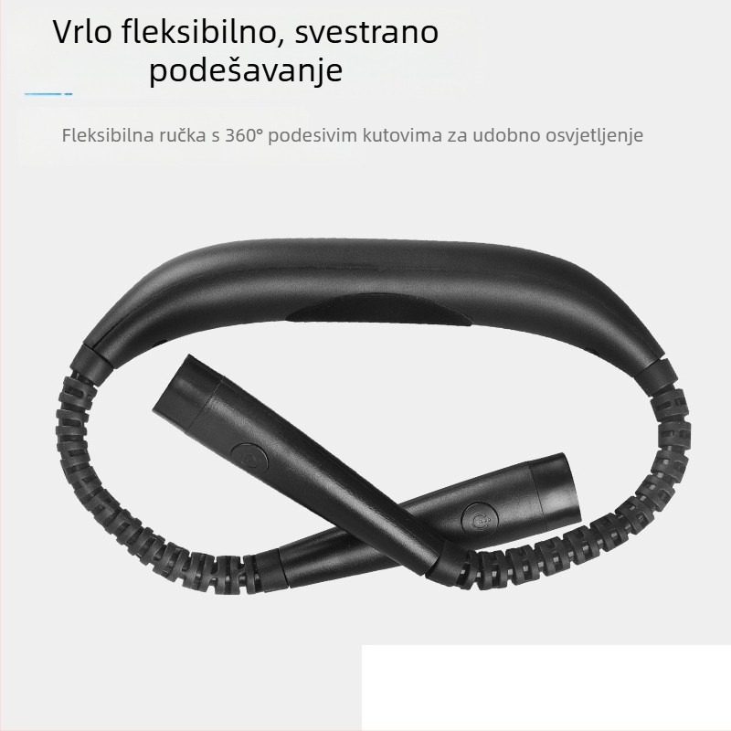 Viseća svjetiljka za vrat za čitanje, LED zaštita za oči, trostupanjsko svjetlo s tri boje, viseća svjetiljka za vrat s dvostrukom glavom, osvjetljenje