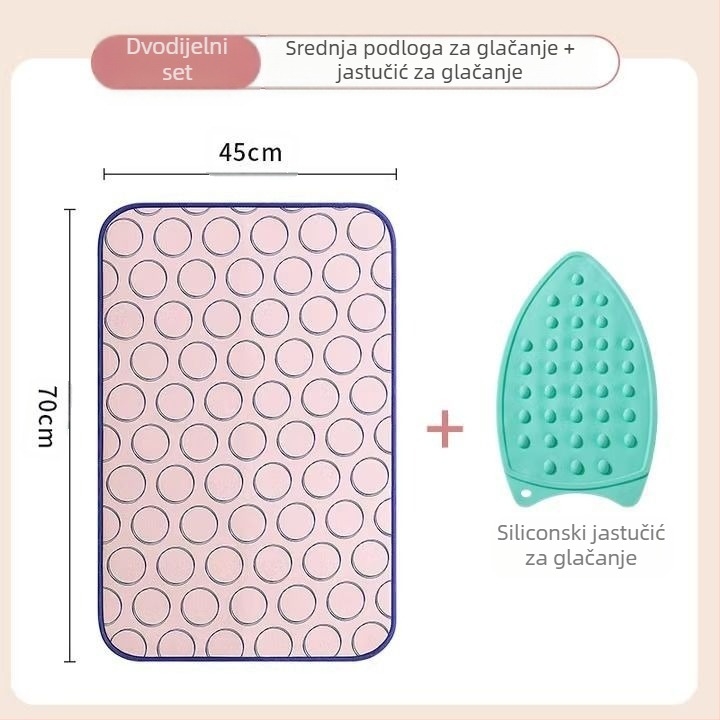 Daska za glačanje za kućanstvo, podloga za glačanje za kućanstvo, šesteroslojna zadebljana toplinska izolacija, vodootporna, sklopiva, prijenosna s glačalom, viseća mašina za glačanje