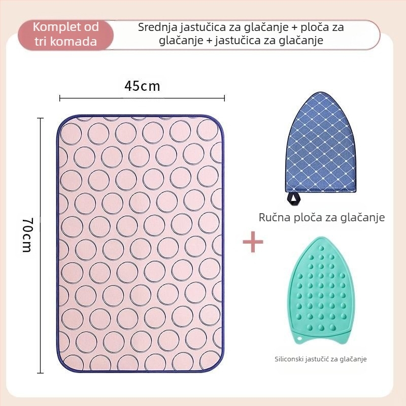 Daska za glačanje za kućanstvo, podloga za glačanje za kućanstvo, šesteroslojna zadebljana toplinska izolacija, vodootporna, sklopiva, prijenosna s glačalom, viseća mašina za glačanje