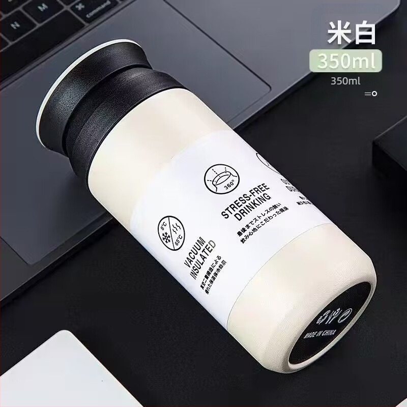 Prekogranična vruća rasprodaja muške i ženske poslovne modne šalice za vodu, prijenosna vakuumska šalica od nehrđajućeg čelika, ravna šalica, poklon šalica, uredska vakuumska šalica