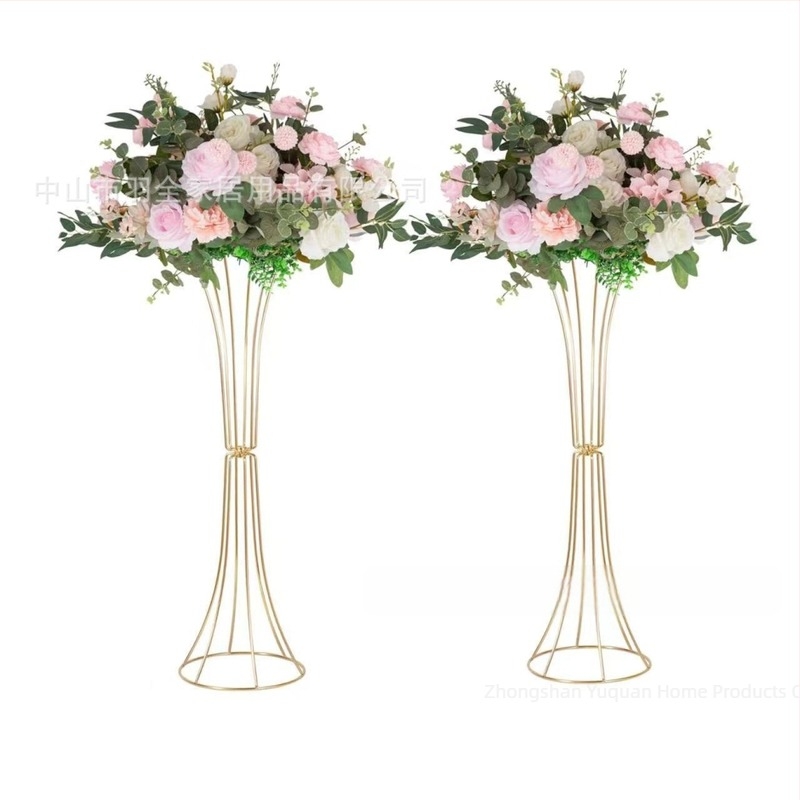 Kovano željezo Geometrijski šuplji ukrasi za cvijeće Zlatni struk Cvjetni pribor Vjenčani stol Cvjetni pribor Vjenčani rekviziti Cestovni stalak za cvijeće