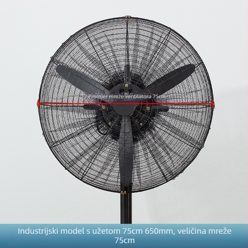 Industrijski poklopac za ventilator, zaštitni poklopac za ručni podni ventilator s zaštitom od priklještenja, dječji i dječji zaštitna mreža, sveobuhvatni poklopac za veliki ventilator s rogom