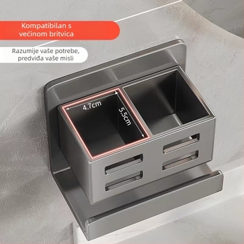 Stalak za češljeve za kupaonicu, WC školjka bez rupa, zidni WC, kozmetički brijač, četkica za zube, cilindar za pohranu paste za zube