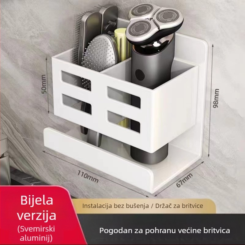 Stalak za češljeve za kupaonicu, WC školjka bez rupa, zidni WC, kozmetički brijač, četkica za zube, cilindar za pohranu paste za zube