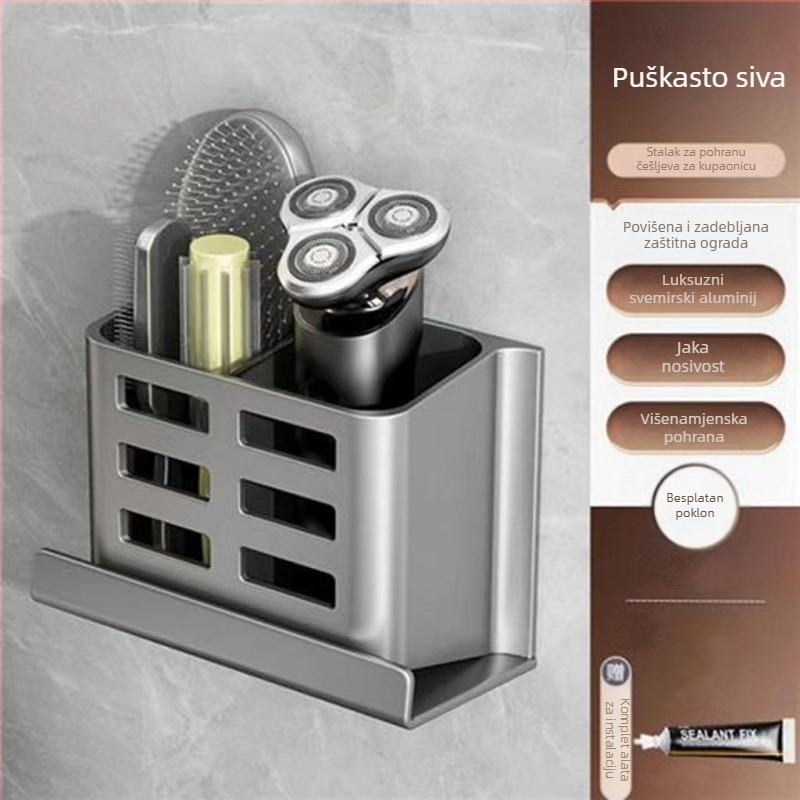 Stalak za češljeve za kupaonicu, WC školjka bez rupa, zidni WC, kozmetički brijač, četkica za zube, cilindar za pohranu paste za zube