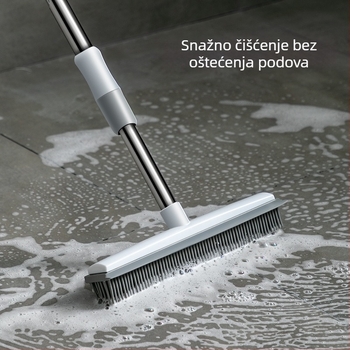 Četka za pod u kupaonici, četka s dugom drškom, četka za pločice, WC, kupaonica, četka s tvrdim vlaknima, čišćenje podova s pločicama, silikonska četka za pod