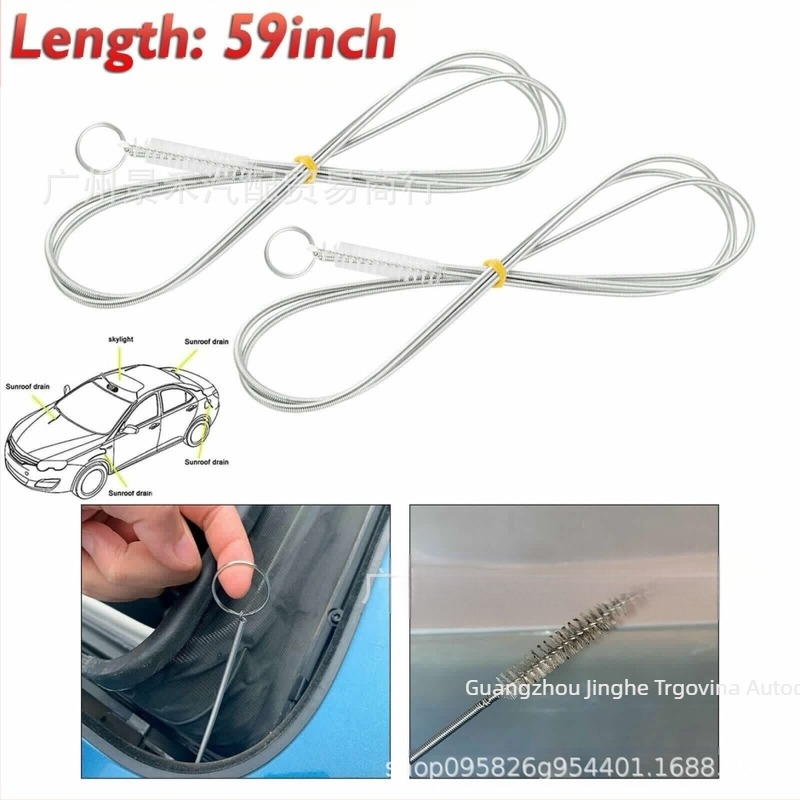 Prekogranični fleksibilni alat za čišćenje krovnih prozora s matiranom četkom, 150 cm, fleksibilna četka za odvodnju automobila