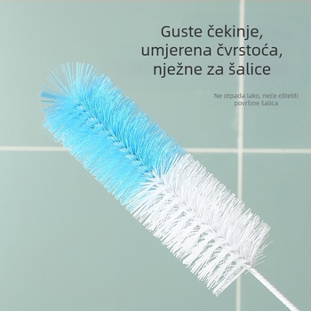 Veleprodaja četke za pranje šalica s dugom ručkom, četka za boce, spužvasta četka za termos šalice, duga četka za boce, savitljiva kućanska aparat za čišćenje, prozirna