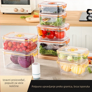 Kutija za vakuumsko pohranjivanje hrane iz plastike, zatvorena, mikrovalna pećnica, kućanski hladnjak, kutija za pohranu hrane i povrća