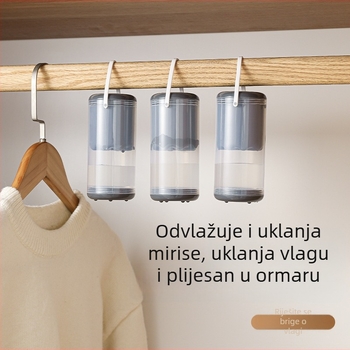 Kutija za odvlaživanje zraka za ormar za sladoled, viseća kutija za odvlaživanje zraka s kišobranom i tabletom za aromaterapiju, otporna na vlagu, otporna na plijesan, mala sušilica