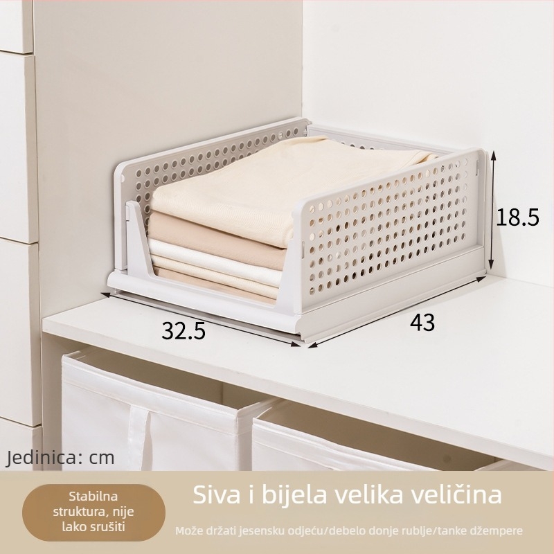 Ormar za odlaganje odjeće, višeslojni pregradni ormar, ladica, stalak za odjeću, kutija za odlaganje odjeće u spavaćoj sobi, košara za garderobu