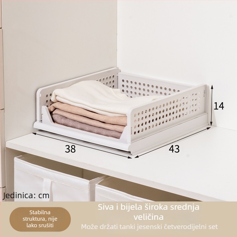 Ormar za odlaganje odjeće, višeslojni pregradni ormar, ladica, stalak za odjeću, kutija za odlaganje odjeće u spavaćoj sobi, košara za garderobu