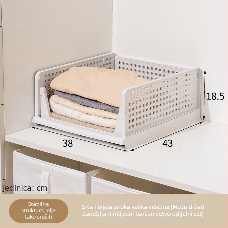 Ormar za odlaganje odjeće, višeslojni pregradni ormar, ladica, stalak za odjeću, kutija za odlaganje odjeće u spavaćoj sobi, košara za garderobu