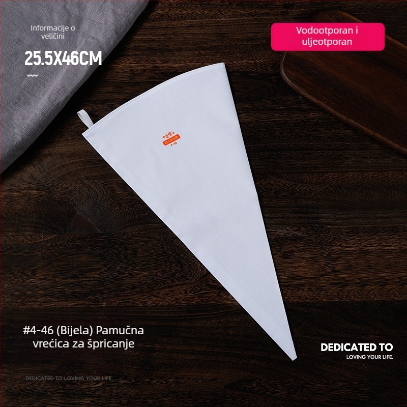 Debela pamučna vrećica za slastice, komercijalna, velika vrećica za kekse s cijeđenjem, kremasta vrećica za slastice, kućna, za višekratnu upotrebu