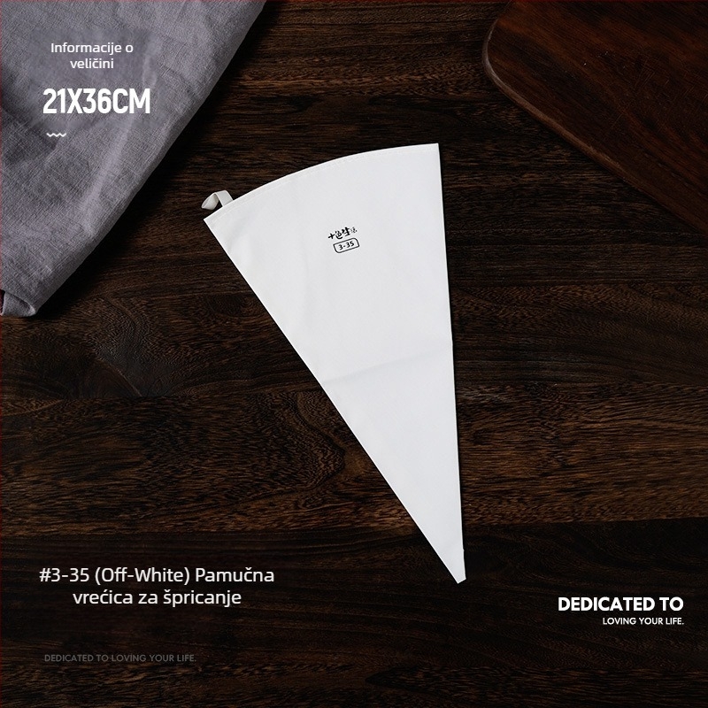 Debela pamučna vrećica za slastice, komercijalna, velika vrećica za kekse s cijeđenjem, kremasta vrećica za slastice, kućna, za višekratnu upotrebu