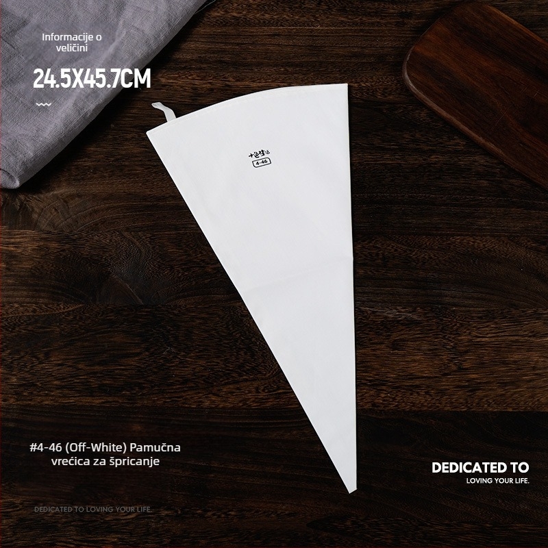 Debela pamučna vrećica za slastice, komercijalna, velika vrećica za kekse s cijeđenjem, kremasta vrećica za slastice, kućna, za višekratnu upotrebu