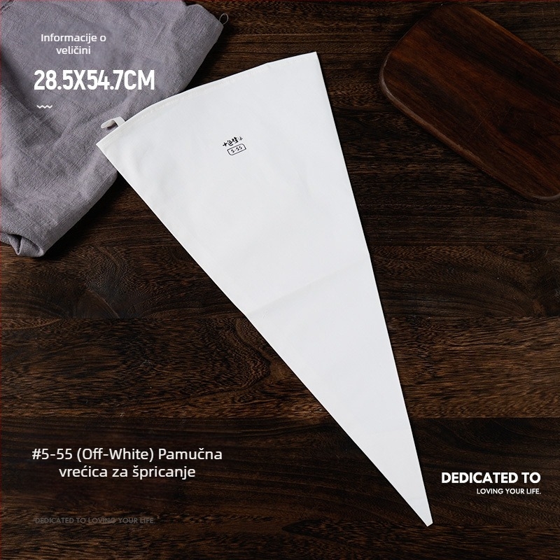 Debela pamučna vrećica za slastice, komercijalna, velika vrećica za kekse s cijeđenjem, kremasta vrećica za slastice, kućna, za višekratnu upotrebu