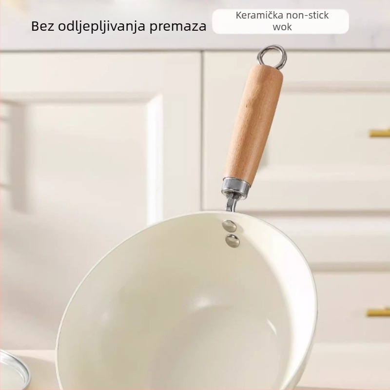 Mali željezni lonac 20 cm, japanski mini kućanski lonac bez premaza, indukcijsko kuhalo prikladno za mali wok