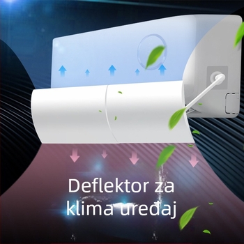 Deflektor vjetra za klima uređaj, univerzalni Moon klima uređaj, vjetrobranski štitnik za kućanstvo, zidni deflektor vjetra za klima uređaj bez ugradnje koji sprječava izravno puhanje