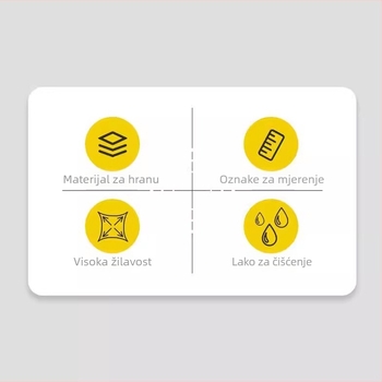 Silikonska podloga za mijesenje prehrambene kvalitete, podloga za pečenje, zadebljana, neljepljiva mekana silikonska podloga za kućanstvo s vagom