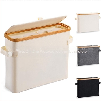 Košara za prljavu odjeću od bambusa i drveta, sklopiva, za spavaću sobu, velika košara za prljavu odjeću