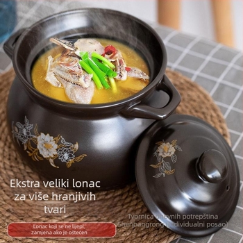 Lonac za juhu za očuvanje zdravlja, lonac za varivo, keramički lonac, plinski lonac, zemljani lonac za juhu, otvoreni lonac za vatru, otporan na visoke temperature, kućanski lonac za varivo