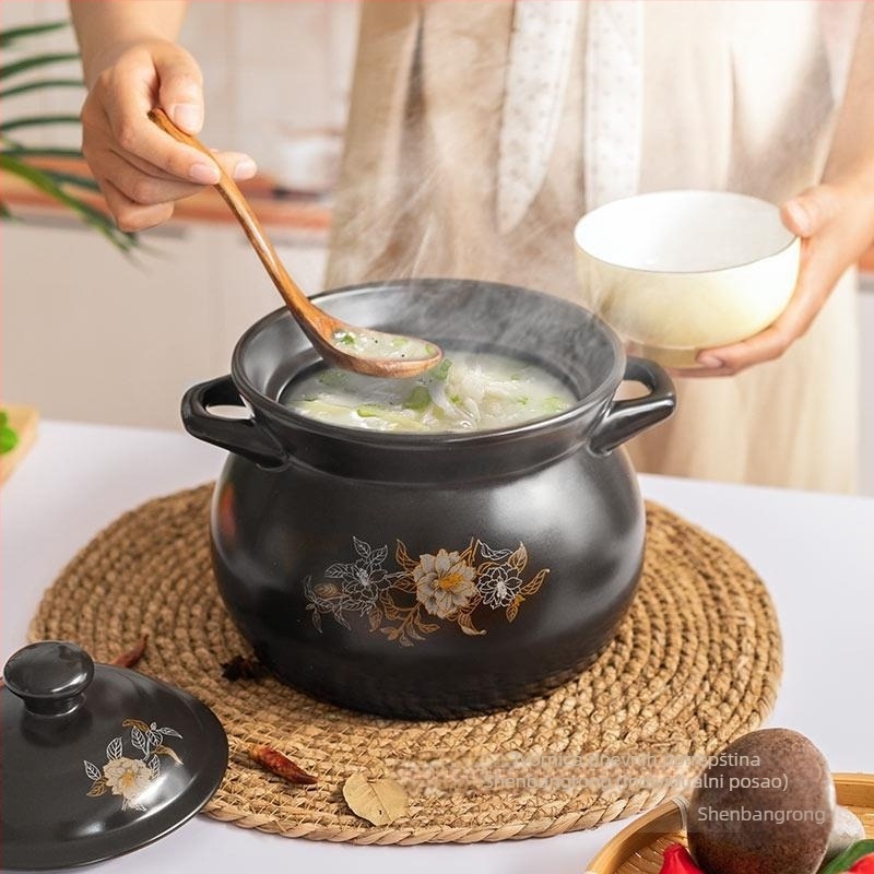 Lonac za juhu za očuvanje zdravlja, lonac za varivo, keramički lonac, plinski lonac, zemljani lonac za juhu, otvoreni lonac za vatru, otporan na visoke temperature, kućanski lonac za varivo