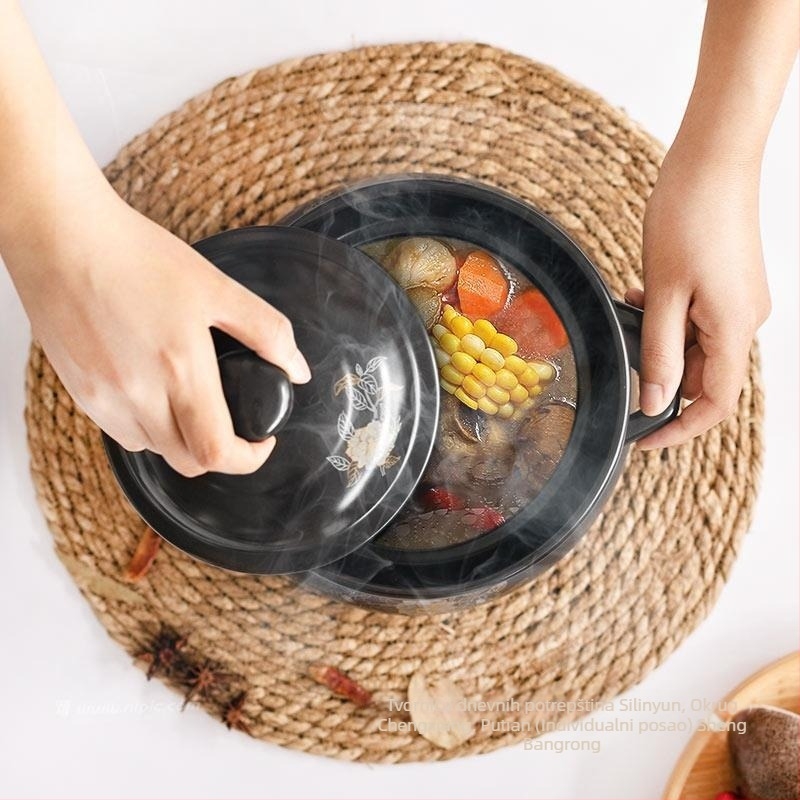 Lonac za juhu za očuvanje zdravlja, lonac za varivo, keramički lonac, plinski lonac, zemljani lonac za juhu, otvoreni lonac za vatru, otporan na visoke temperature, kućanski lonac za varivo