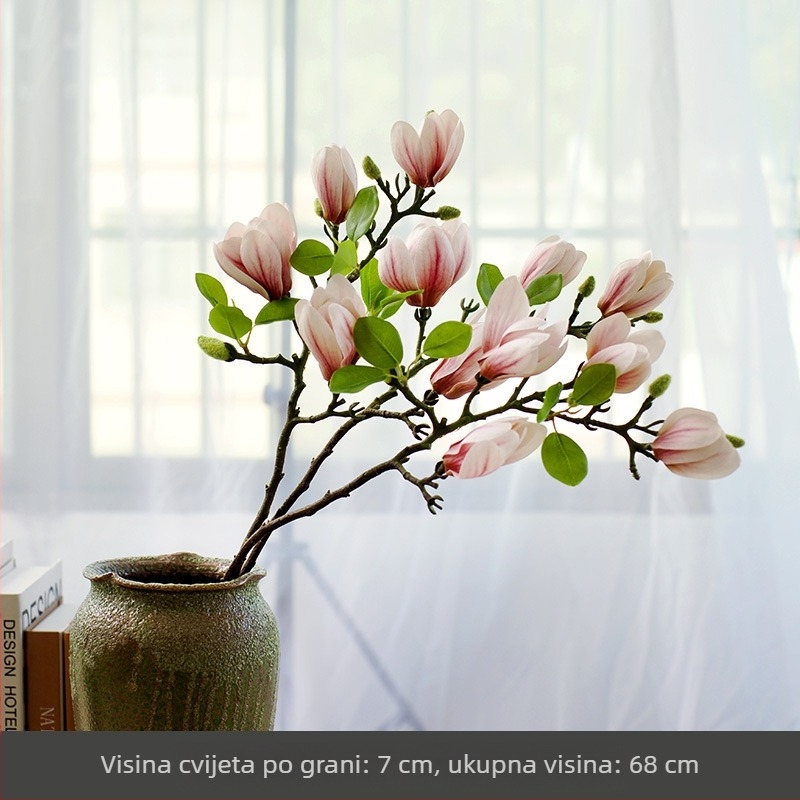 Kineski cvjetni ukrasi za dnevni boravak Cvjećarstvo Lažni cvijet Umjetni cvijet Osjet Dekoracija stola Kućna rasvjeta Luksuzna magnolija