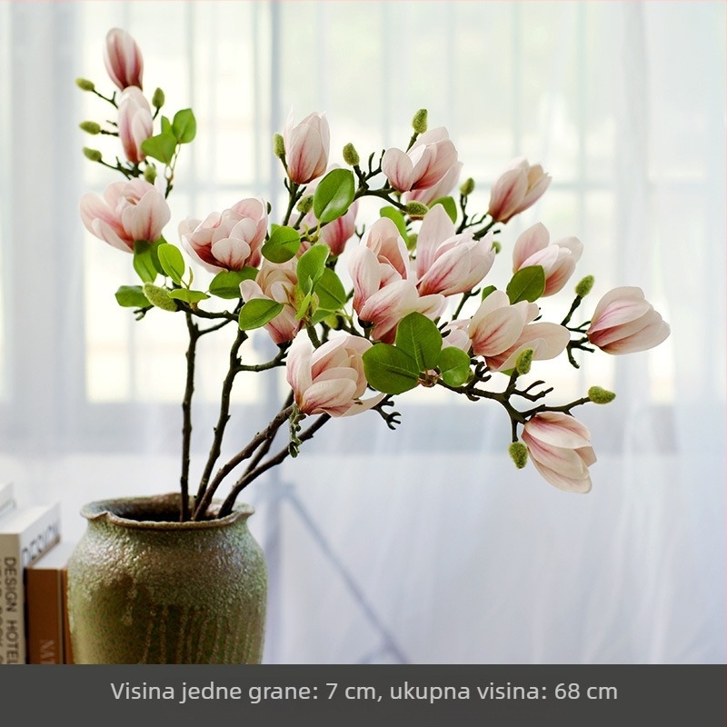 Kineski cvjetni ukrasi za dnevni boravak Cvjećarstvo Lažni cvijet Umjetni cvijet Osjet Dekoracija stola Kućna rasvjeta Luksuzna magnolija