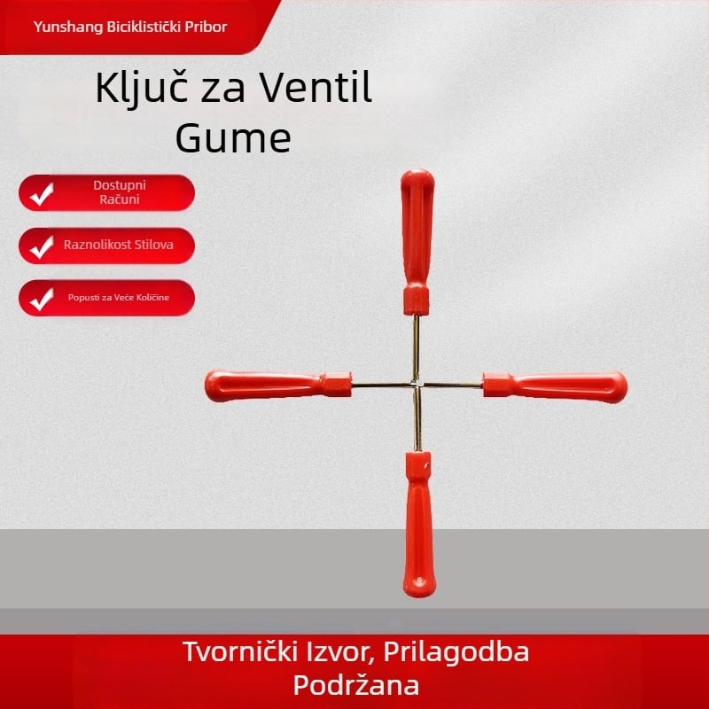 Ključ za jezgru ventila Izvlakač stabljike ventila s jednom glavom Igla ventila Američki alat za rastavljanje s dvostrukom glavom za bicikle